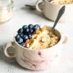 Close,Up,Of,Bowls,With,Oatmeal,Porridge,With,Blueberries,For