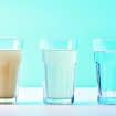 Water,Filters.,Concept,Of,Three,Glasses,On,A,White,Blue