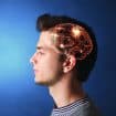 Portrait,With,Lighting,Brain,And,Brainstorming,Concept